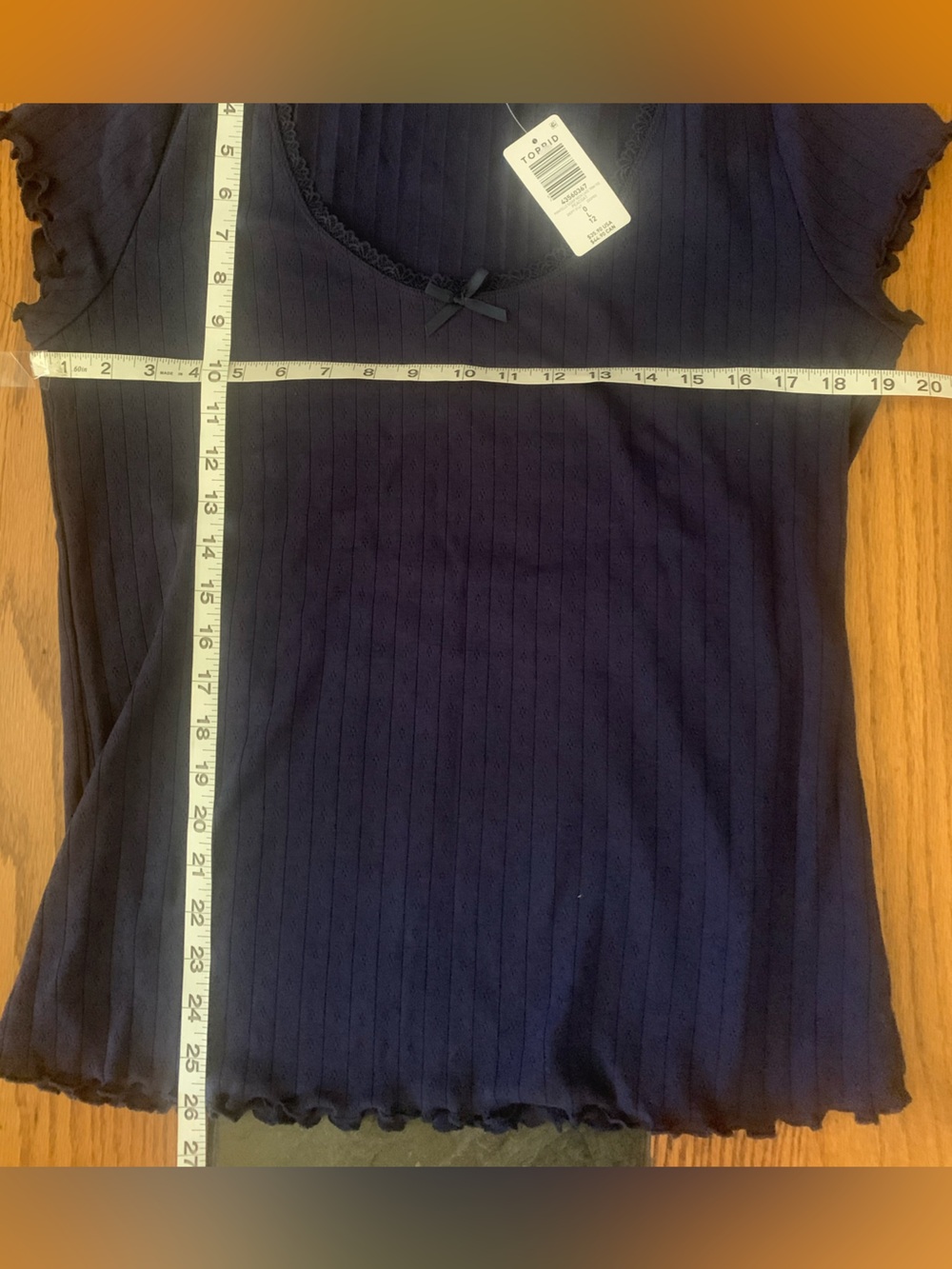 Torrid dark blue short sleeve top size Large - Picture 2 of 9